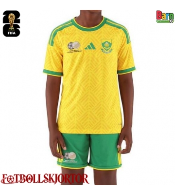 Sydafrika Hemmakläder Barn VM 2026 Kortärmad (+ Korta byxor)